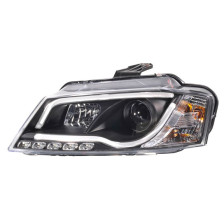 Set Koplampen incl. DRL 'Light-Bar'  Audi A3 2008-2012 - Zwart