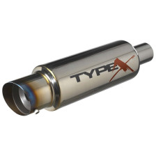 Sportuitlaat Universeel Type X-60 Racing 'DualSound' - Angle Tip - Titanium