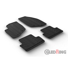 Rubbermatten  Volvo V70/XC70 2000-2007 & S60 2000-2009 (T profiel 4-delig + montageclips)