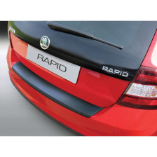 ABS Achterbumper beschermlijst passend voor Skoda Rapid Spaceback 2013-2019 Zwart