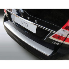 ABS Achterbumper beschermlijst passend voor Volvo V70 2013-2016 (excl. XC70) 'Ribbed' 'Brushed Alu' Look