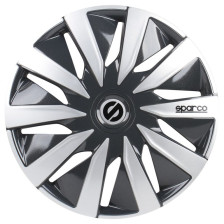 4-Delige Sparco Wieldoppenset Lazio 13-inch grijs/zilver