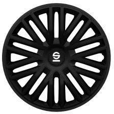 4-Delige Sparco Wieldoppenset Bergamo 14-inch zwart