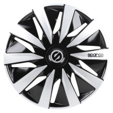 4-Delige Sparco Wieldoppenset Lazio 14-inch zwart/zilver