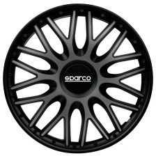 4-Delige Sparco Wieldoppenset Roma 14-inch grijs/zwart