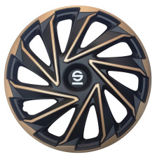 4-Delige Sparco Wieldoppenset Varese 15-inch goud/zwart