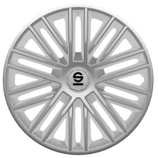 4-Delige Sparco Wieldoppenset Bergamo 15-inch zilver