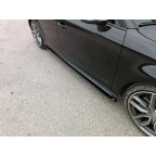 Set sideskirts passend voor Audi A3 (8V) S-Line/S3 Sportback 2012-2020 (ABS Glanzend zwart)
