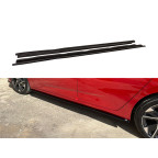 Set sideskirts passend voor Peugeot 308 III HB & SW 2021- (ABS Glanzend zwart)