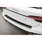 Zwart RVS Achterbumperprotector passend voor Audi A4 Avant B9 (incl. S-Line) 2015-2019 & Facelift 2019- 'STRONG EDITION'