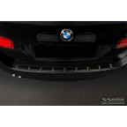 Zwart RVS Achterbumperprotector passend voor BMW 5-Serie (F11) Touring 2011-2013 & Facelift 2013-2017 'STRONG EDITION'