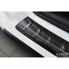 Zwart RVS Achterbumperprotector passend voor Mazda 2 Hybrid 2022- 'Ribs'