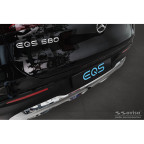 Zwart RVS Achterbumperprotector passend voor Mercedes EQS SUV (X296) 2022- 'Ribs'