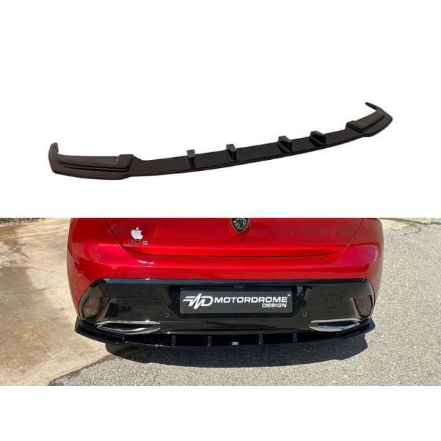 Achterbumperskirt (Diffuser) passend voor Peugeot 308 III HB 5-deurs 2021- (ABS Glanzend zwart)