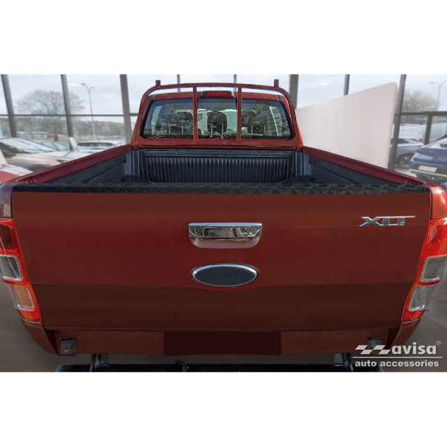 Aluminium Pickup Achterklep beschermlijst passend voor Ford Ranger 2011-2022 - Zwart
