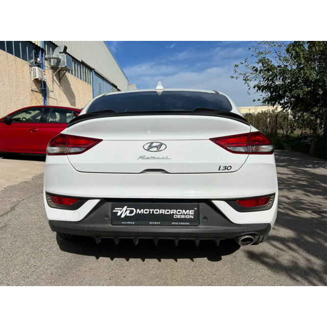 Dakspoiler (Spoiler Cap) passend voor Hyundai i30 III Fastback incl. N-Line 2017- (ABS Glanzend zwart)