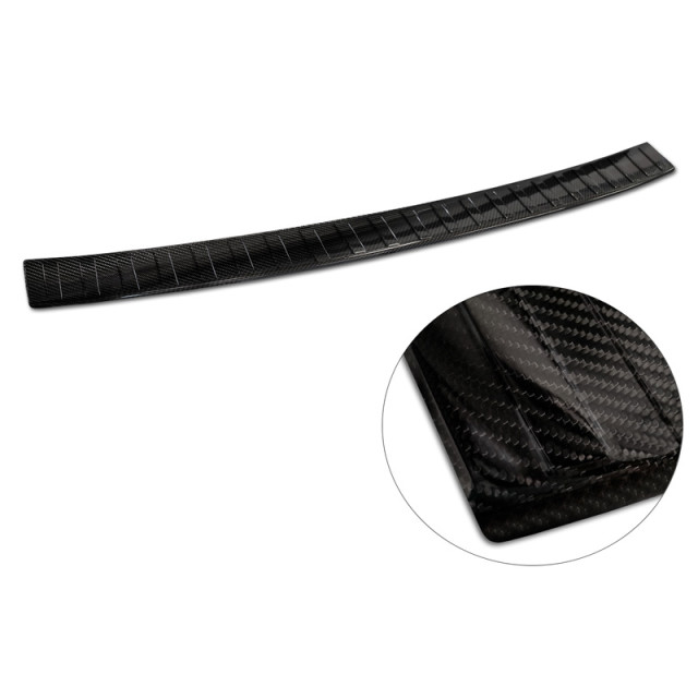 Echt 3D Carbon Achterbumperprotector passend voor Volkswagen Multivan T7 2021- 'Ribs'