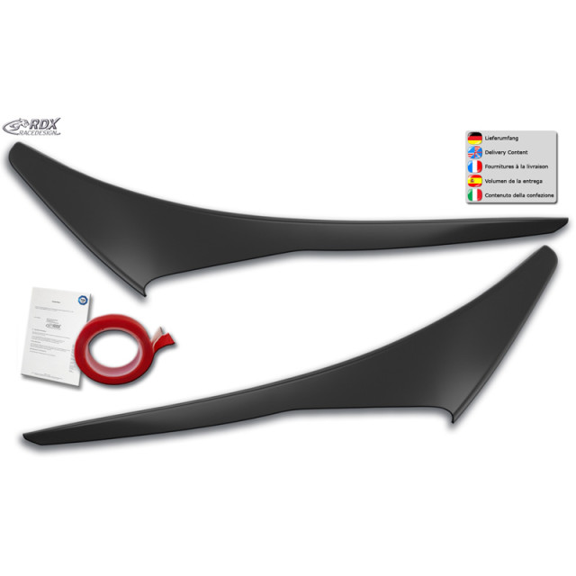 Koplampspoilers passend voor Opel Astra K HB 5-deurs/Sportstourer 2015-2021 (ABS)