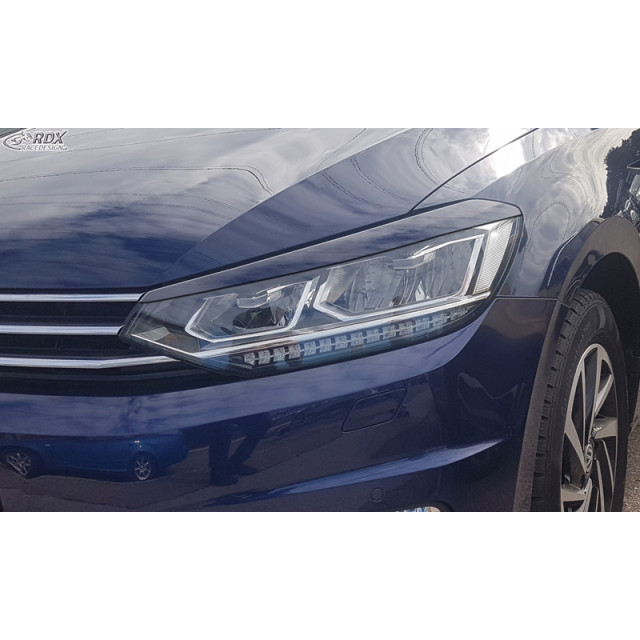 Koplampspoilers passend voor Volkswagen Touran (5T) 2015- (LED) (ABS)