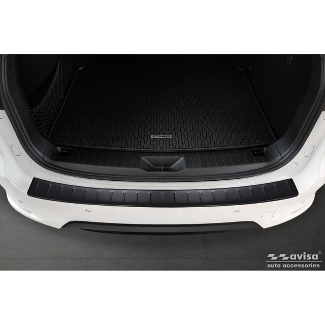 Matzwart RVS Achterbumperprotector passend voor Mazda CX-60 (KH_) 2022- 'Ribs'