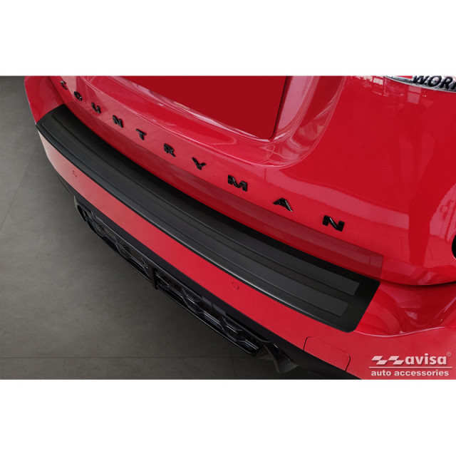 Matzwart RVS Achterbumperprotector passend voor Mini Countryman F60 FL 2020-