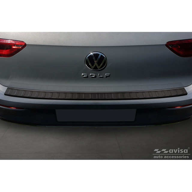Matzwart RVS Achterbumperprotector passend voor Volkswagen Golf VIII HB 5-deurs 2020-