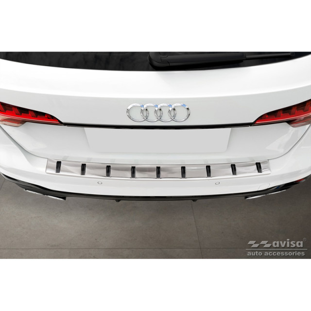 RVS Achterbumperprotector passend voor  Audi A4 Avant B9 (incl. S-Line) 2015-2019 & Facelift 2019- - 'STRONG EDITION'