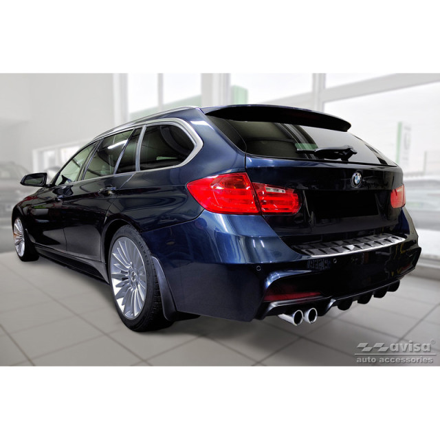 RVS Achterbumperprotector passend voor BMW 3-Serie (F31) Touring (incl. M-Pakket) 2012-2015 & Facelift 2015-2019 'STRONG EDITION'