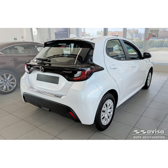 RVS Achterbumperprotector passend voor Mazda 2 Hybrid 2022- 'Ribs'