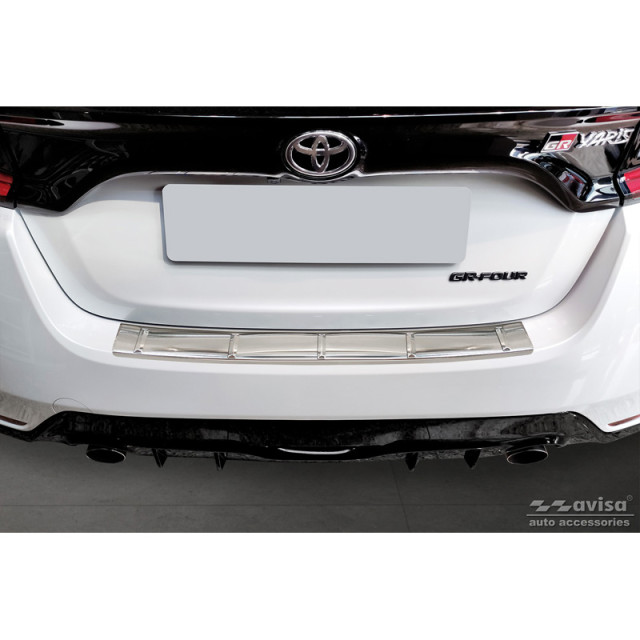 RVS Achterbumperprotector passend voor Toyota Yaris IV 'GR' 2020- 'Ribs'