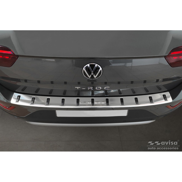 RVS Achterbumperprotector passend voor Volkswagen T-Roc & T-Roc Cabrio 2017-2022 & Facelift 2022- 'STRONG EDITION'