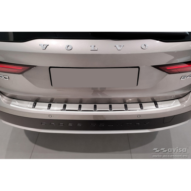 RVS Achterbumperprotector passend voor Volvo V90 II 2016- (incl. Cross Country) 'STRONG EDITION'