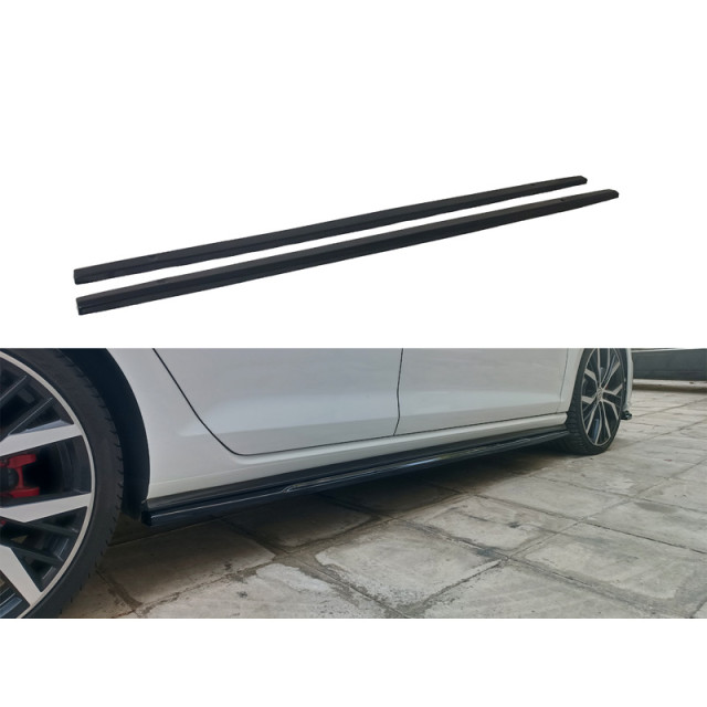 Set sideskirts passend voor Volkswagen Golf 7 & 7.5 GTI 2012-2020 (ABS Glanzend zwart)