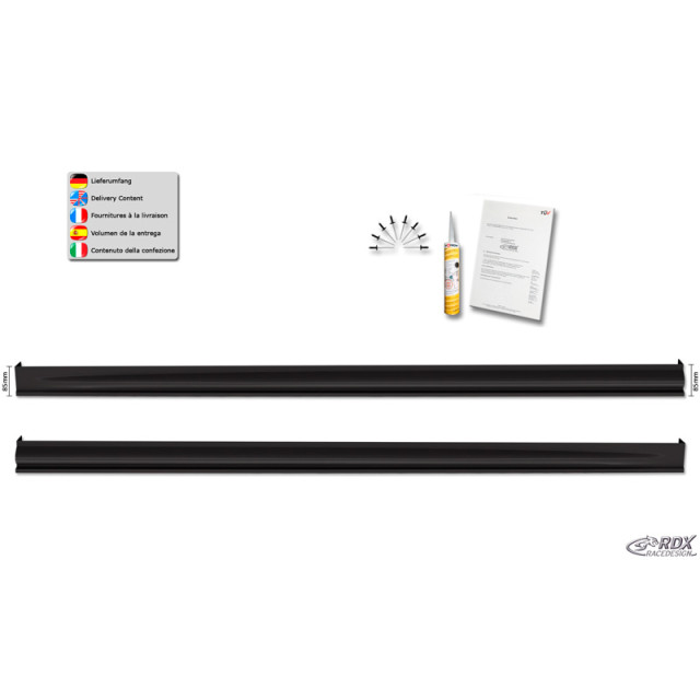 Sideskirts passend voor Skoda Rapid (NH) 2012-2019 'Edition' (ABS)