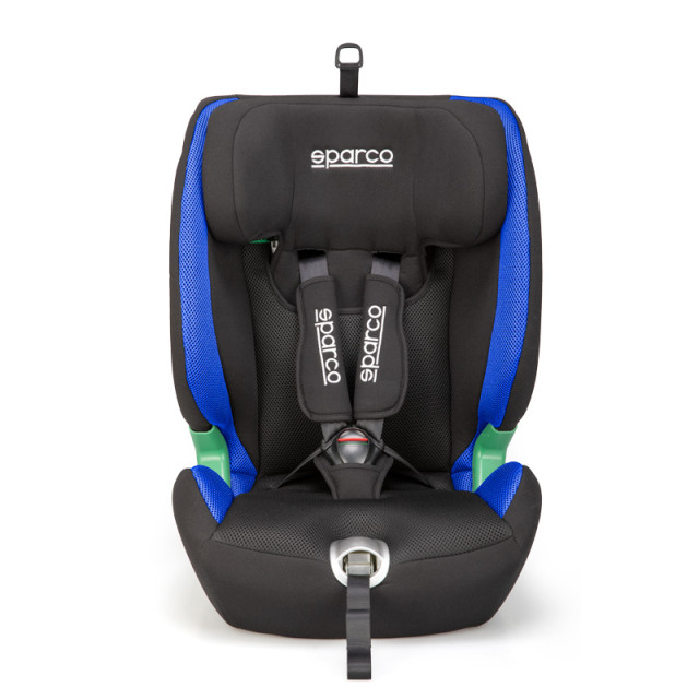 Sparco kinderstoel SK5000I (Isofix) Zwart/Blauw i-Size 76-150cm (ECE-R129/03)