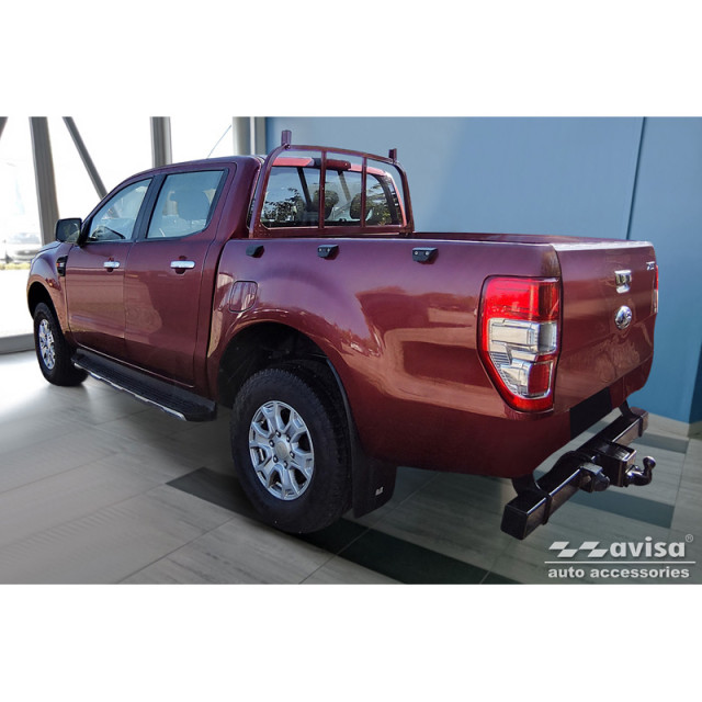 Staal Pickup Achterklep beschermlijst passend voor Ford Ranger 2011-2022 - Zilver