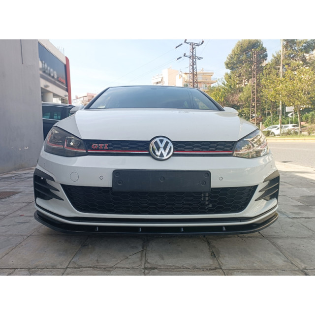 Voorspoiler passend voor Volkswagen Golf 7.5 GTI 2017-2020 (ABS Glanzend zwart)