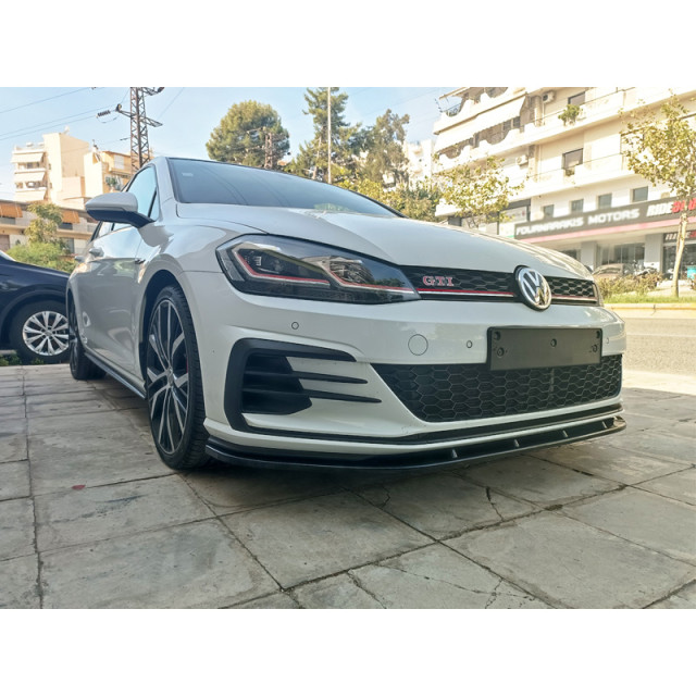 Voorspoiler passend voor Volkswagen Golf 7.5 GTI 2017-2020 (ABS Glanzend zwart)