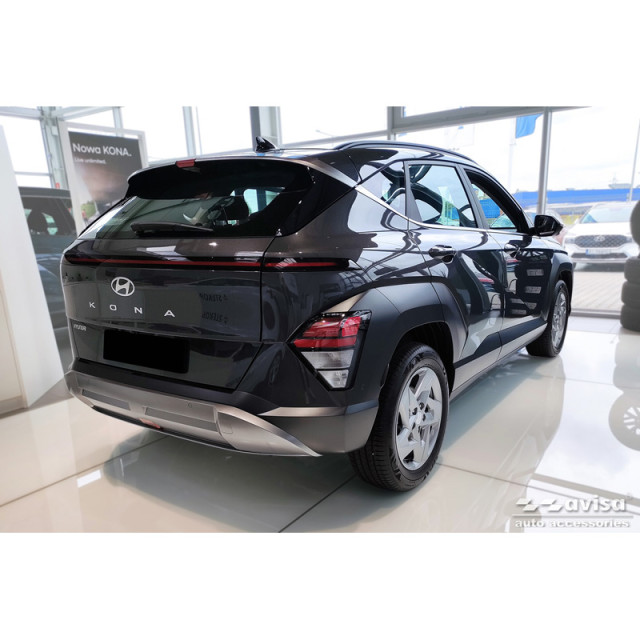 Zwart RVS Achterbumperprotector passend voor Hyundai Kona II (SX2) 2023-