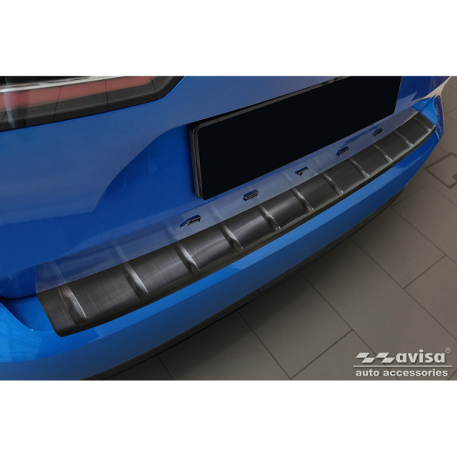 Zwart RVS Achterbumperprotector passend voor Opel Astra L Sportstourer 2022- 'Ribs'