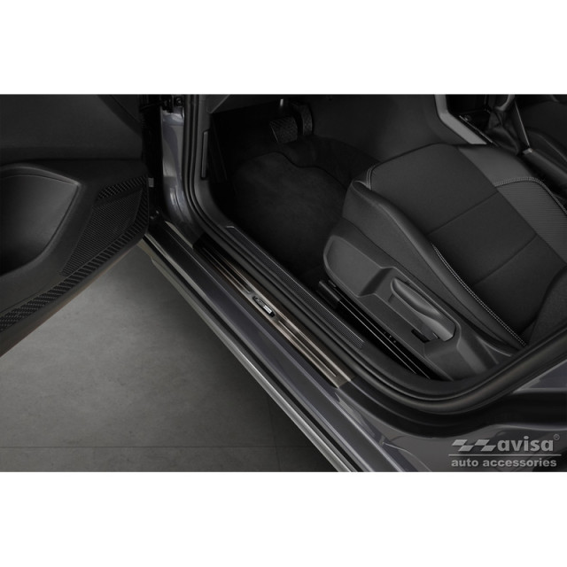 Zwart RVS Instaplijsten passend voor Volkswagen Taigo 2021- 'Exclusive Edition' - 4-delig